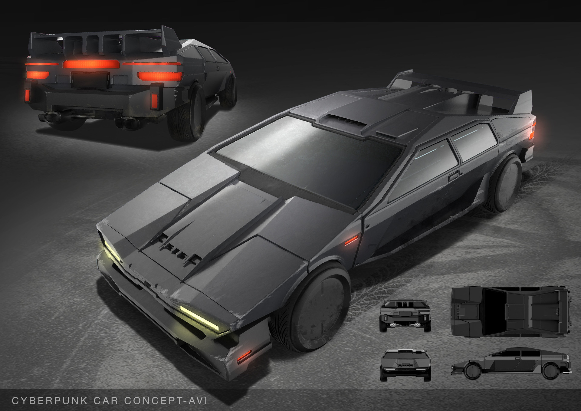 Anthony Avi Cyberpunk Car Design 01