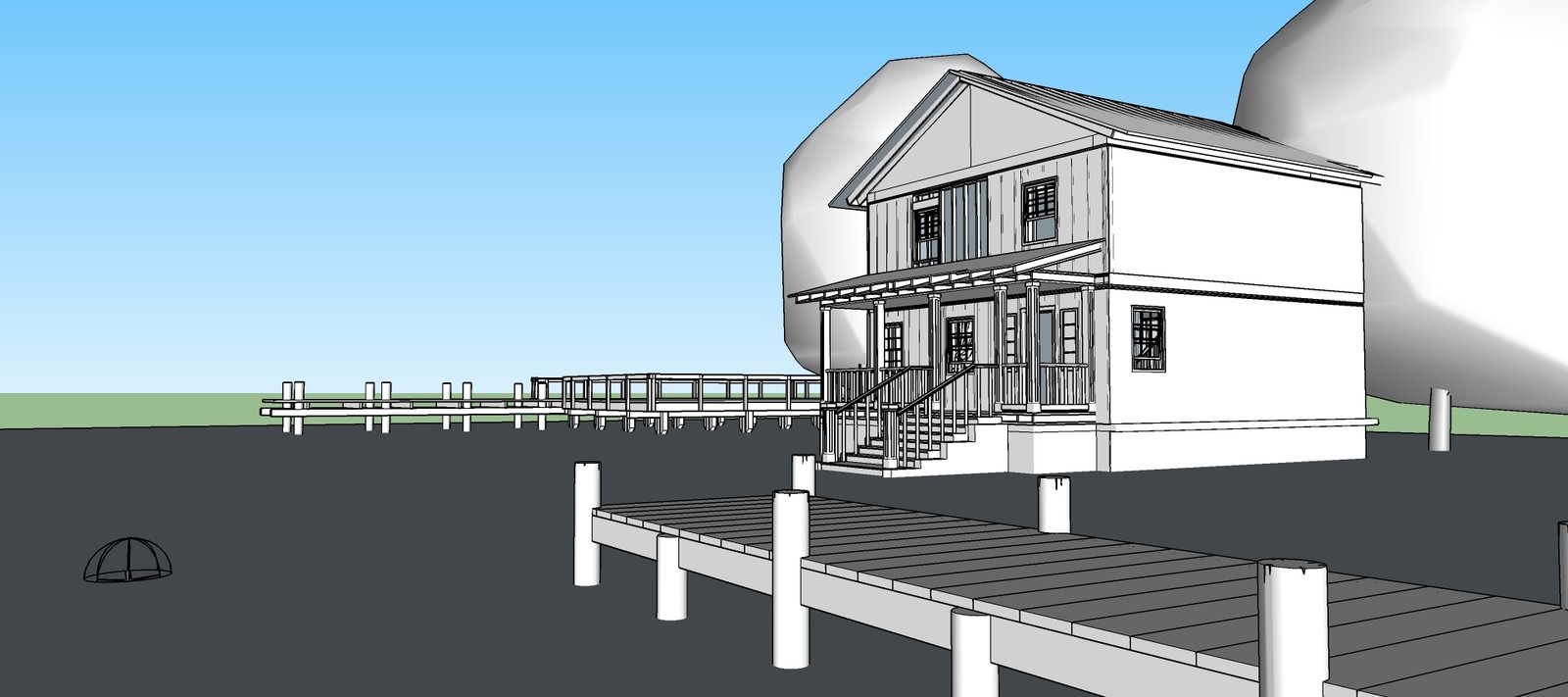 Base render for house exterior
