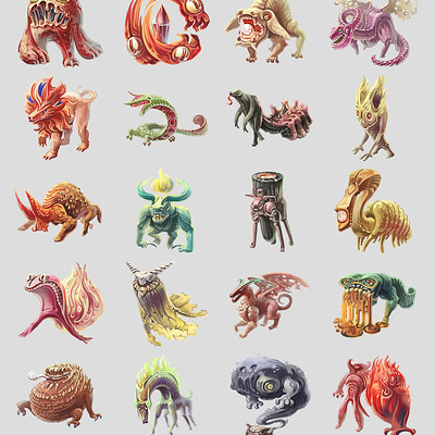 ArtStation - Monsters - character art, Tomek Larek Cute monsters drawings, Monst