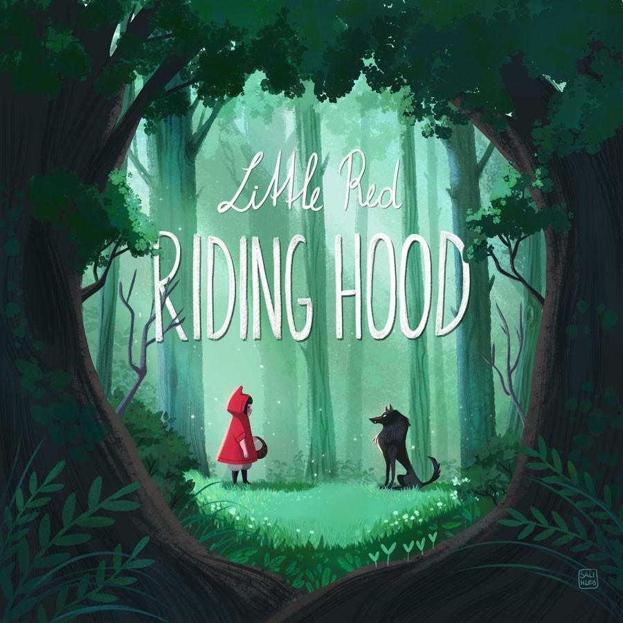 red riding hood wolf illustration