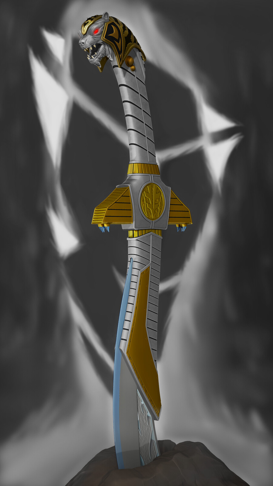 power ranger white sword