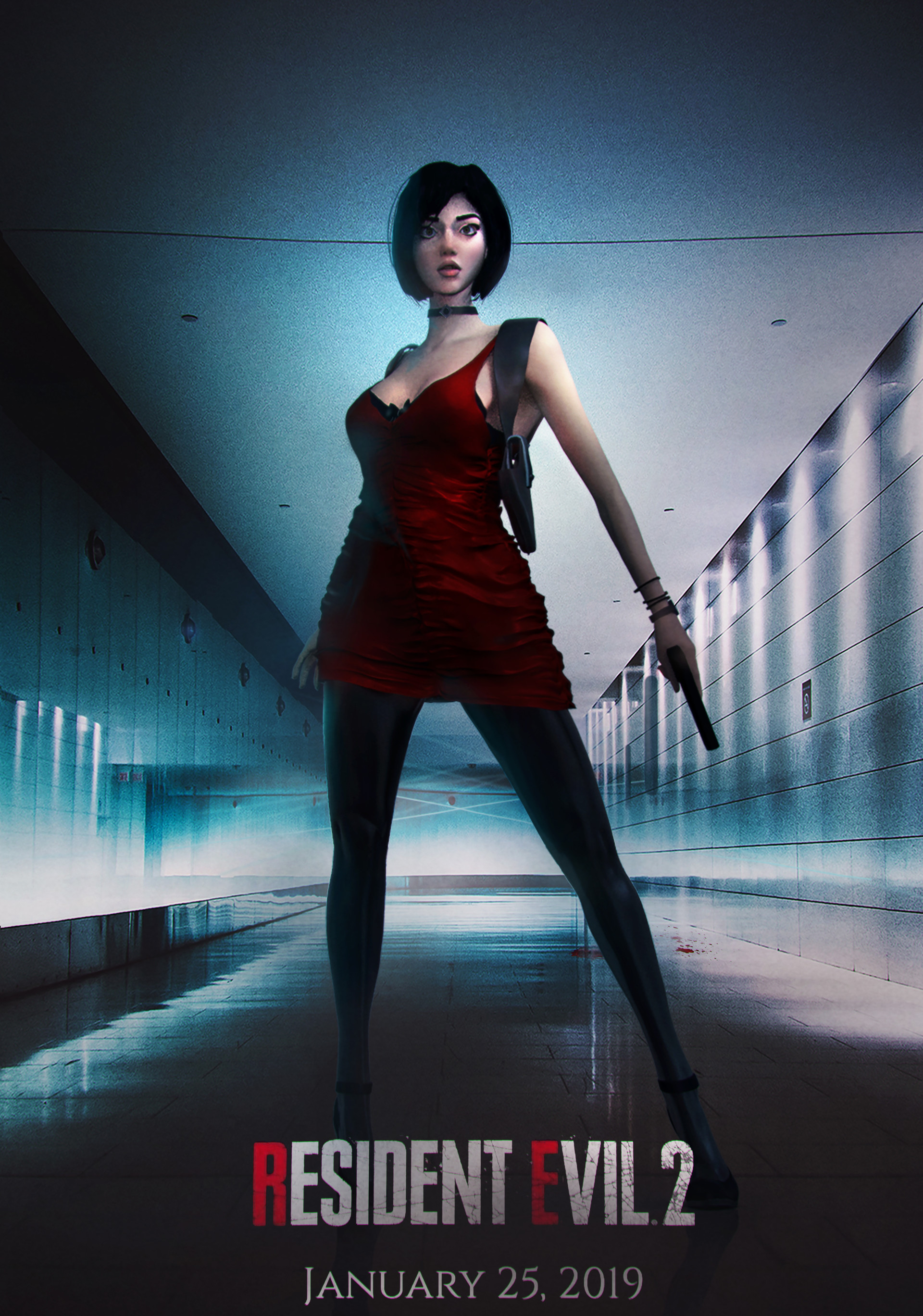 Artstation Ada Wong Resident Evil 2 Fan Art Poster Ying Jie