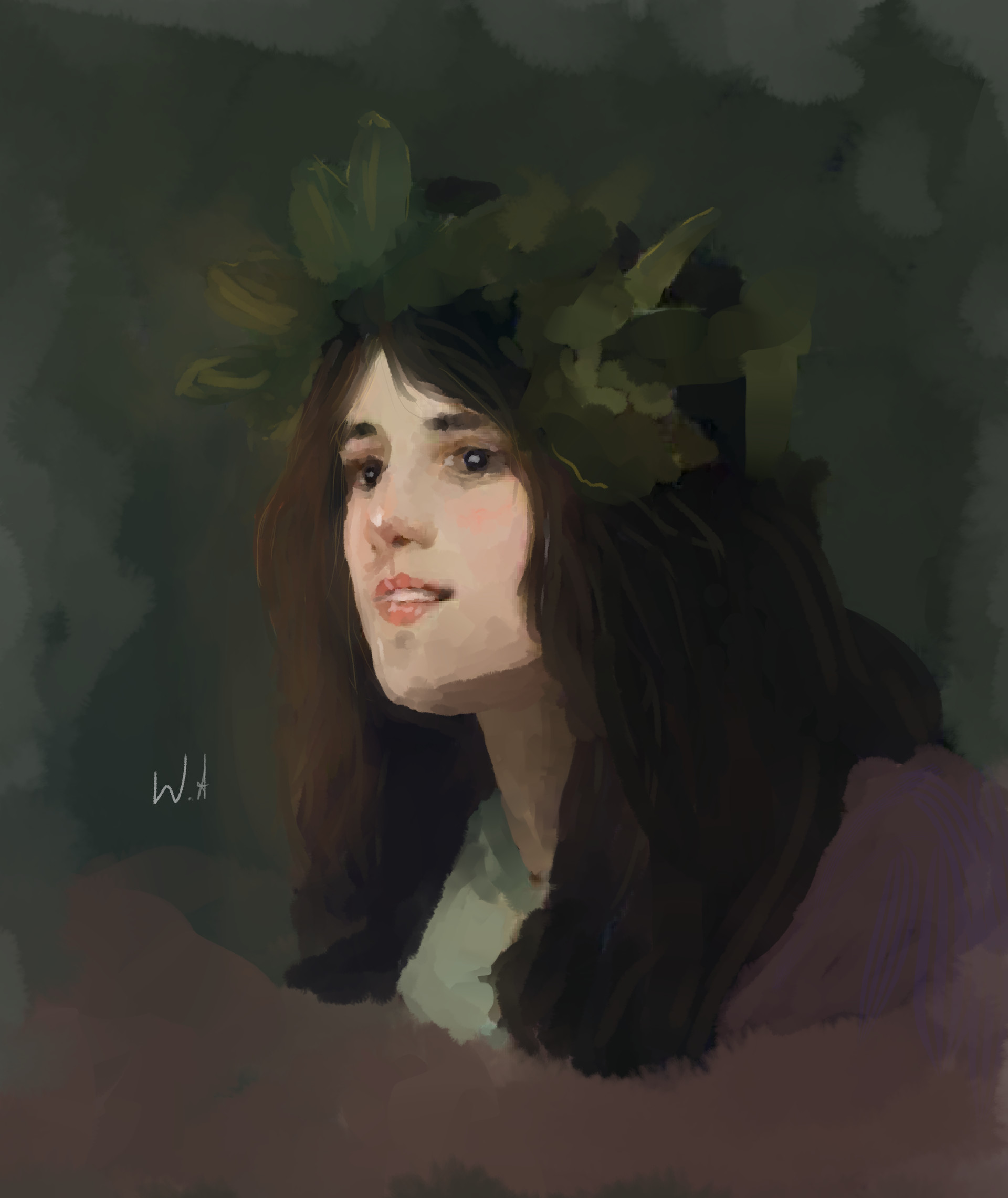 Digital painting reference Circe by Beatrice Offor.