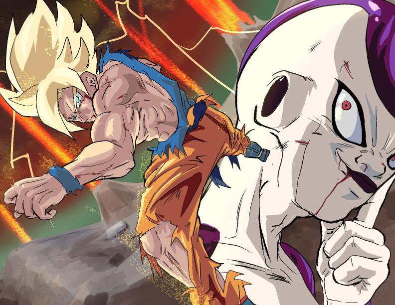 Goku vs Freeza Key Art. 