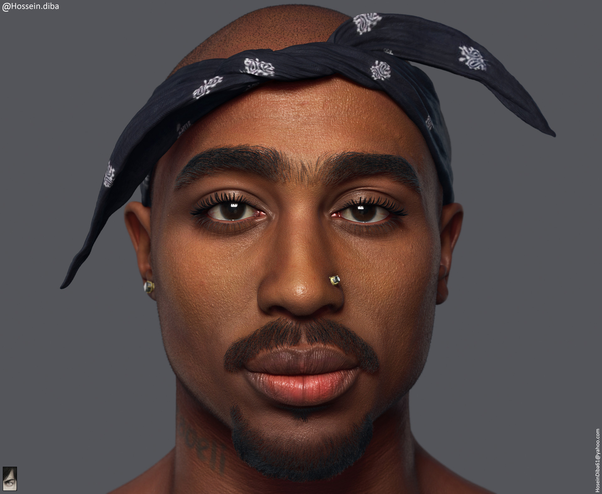 Artstation Tupac Shakur Hossein Diba