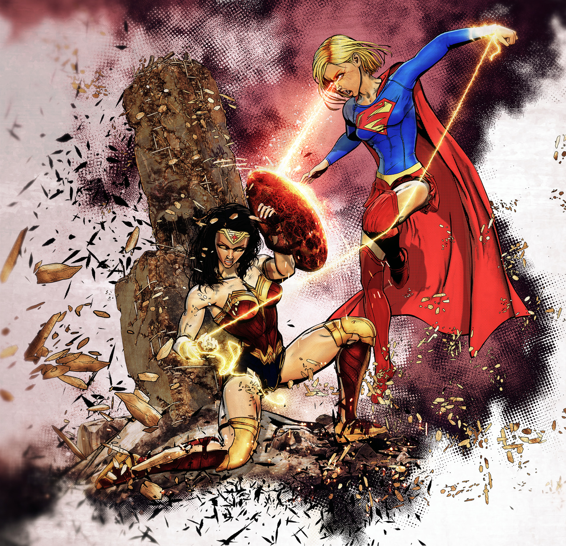 Supergirl vs Wonder Woman.