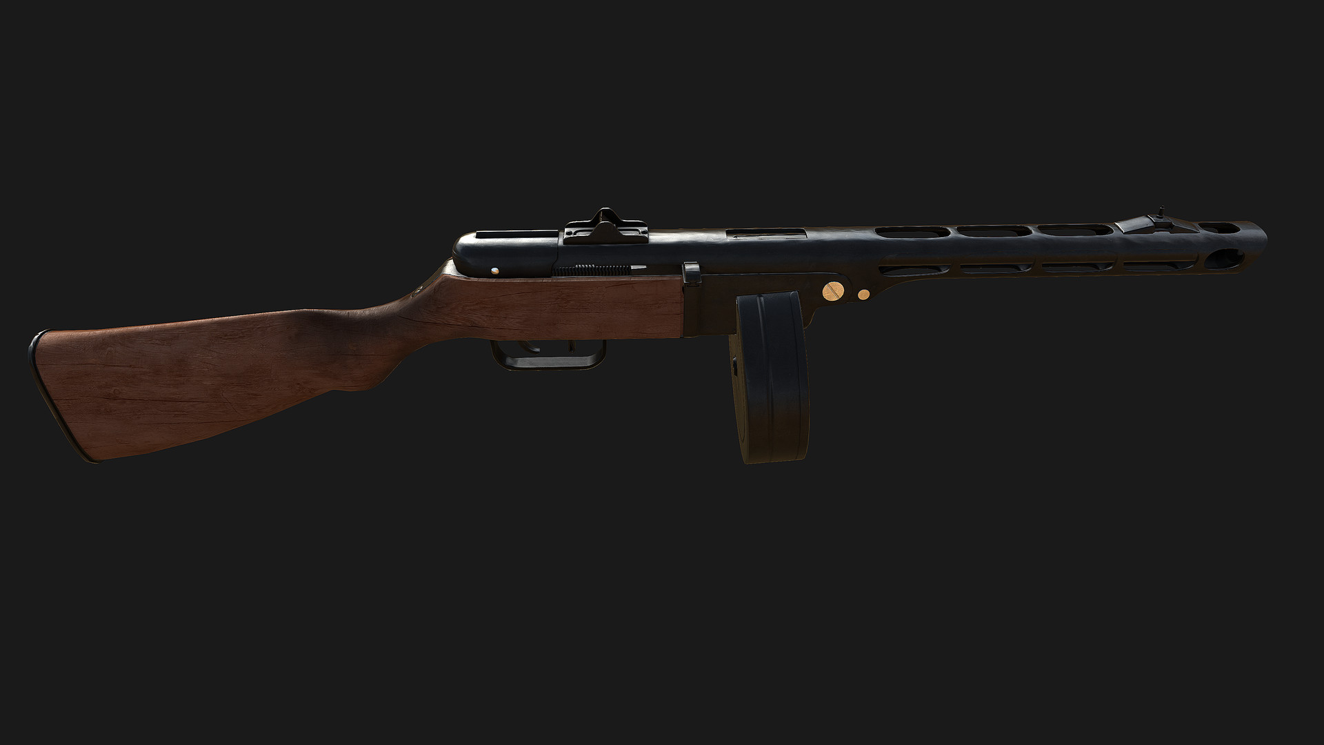 Artstation Ppsh 41 3d Model Jesper Karlsson