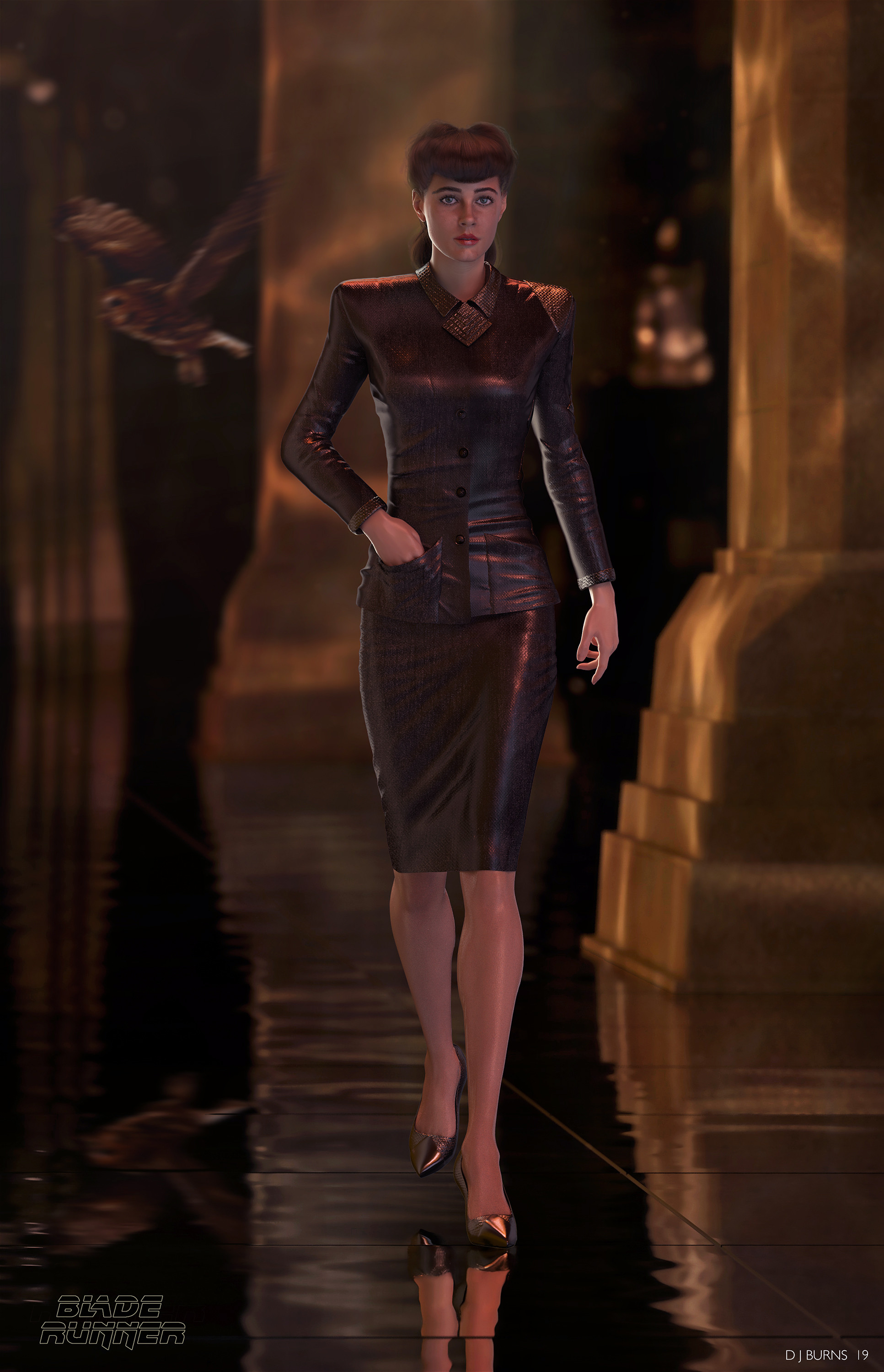 Artstation Rachael Blade Runner Fan Art Daniel J Burns