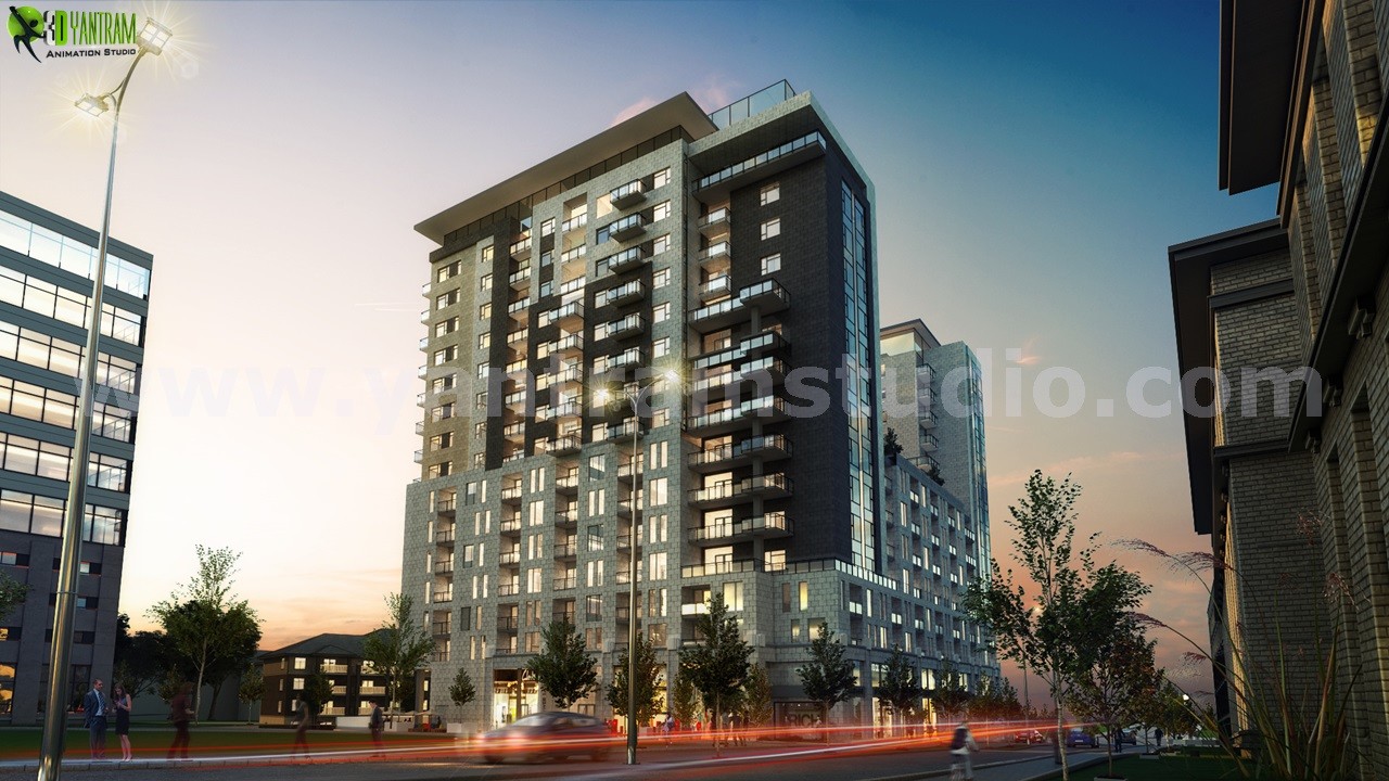 Artstation Dusk View Of A Super Modern 3d Exterior Rendering