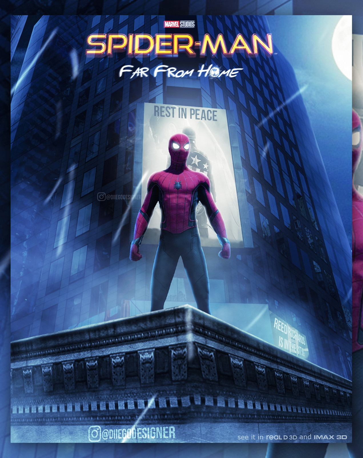 Spiderman Far From Home Poster Diiego Designer Artstation
