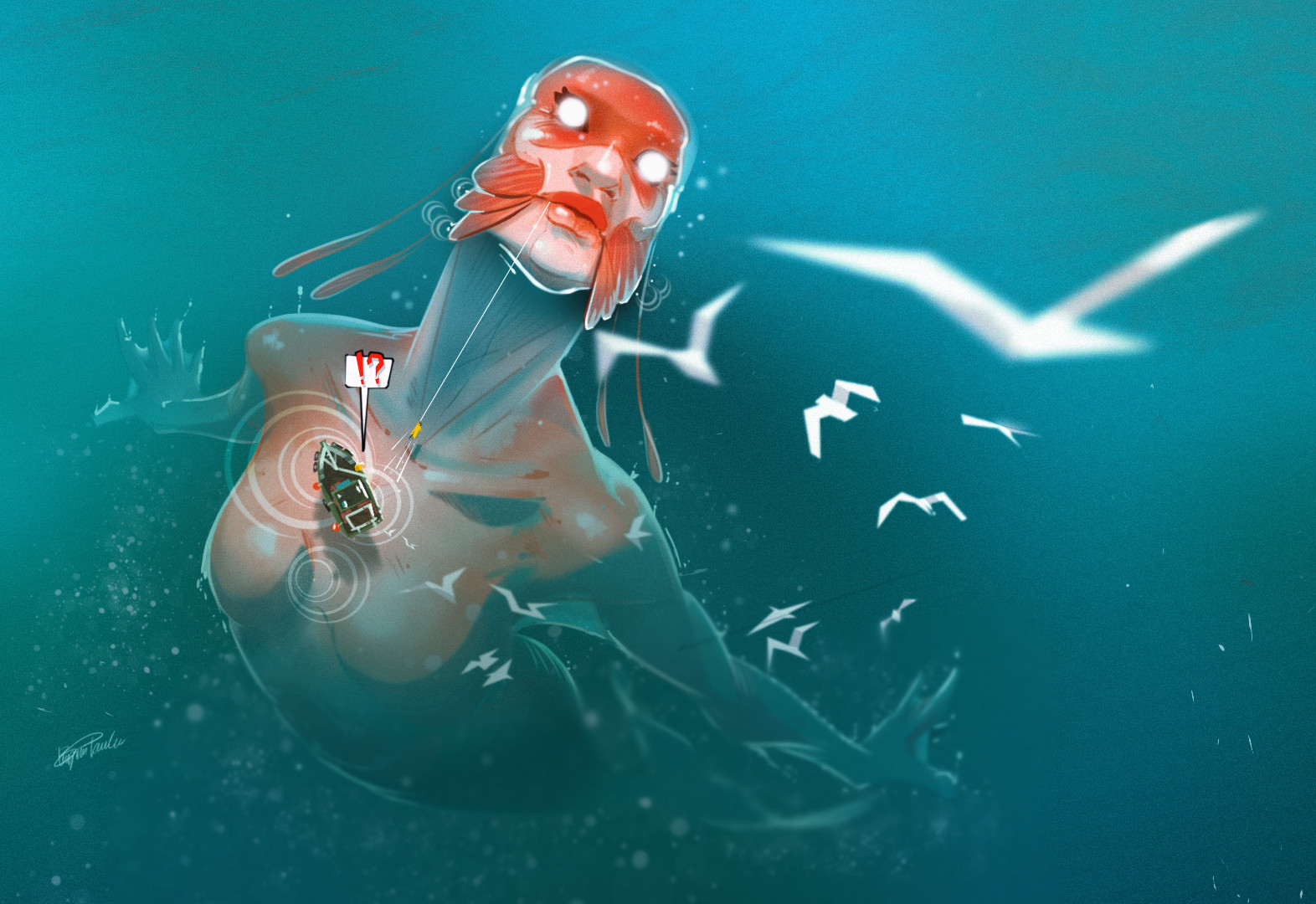 Trouble at Starboard! (old concept from 2016 #mermay) 