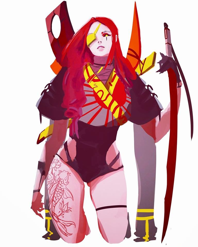 artstation-red-koi-girl