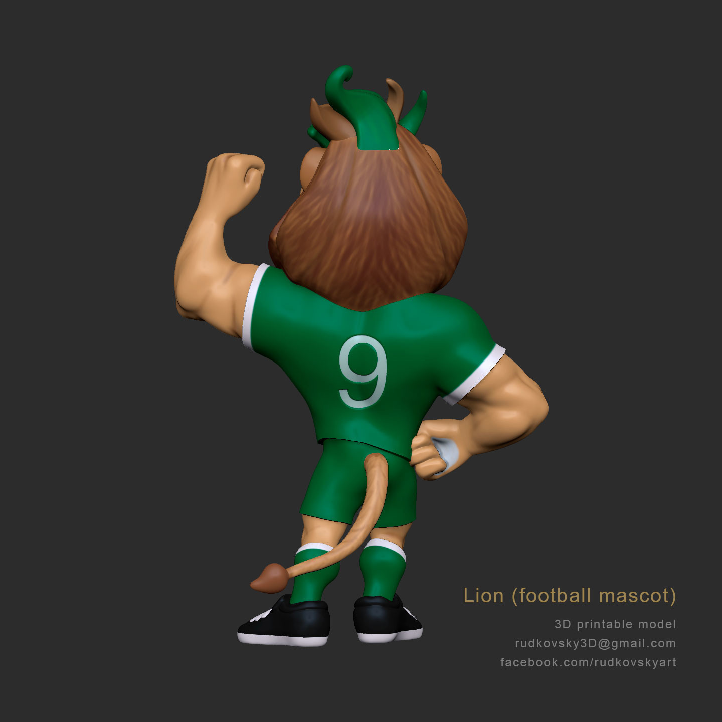 Artstation Lion Mascot 3d Model Victor Rudkovsky