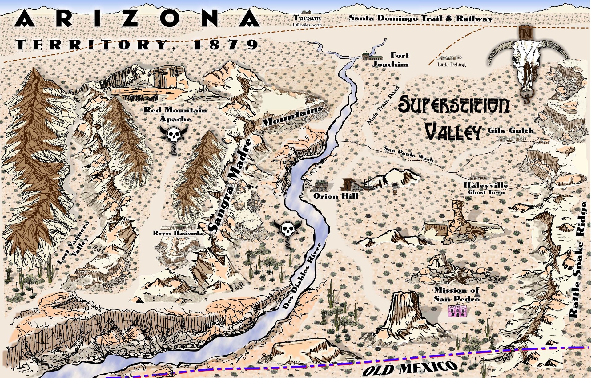 old west town map