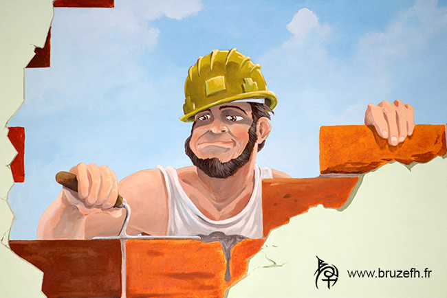 AFPA mural - mason  (detail)