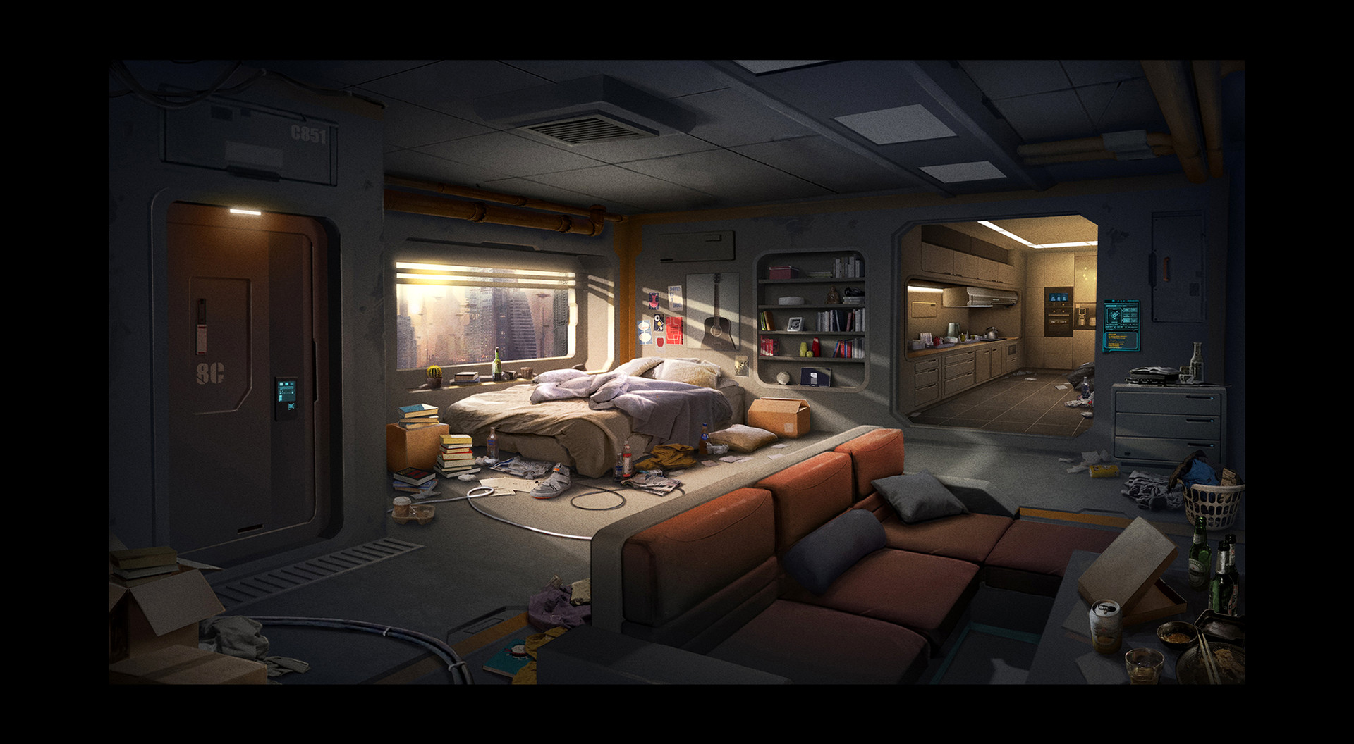 Artstation Sci Fi Apartment Raul Rosell