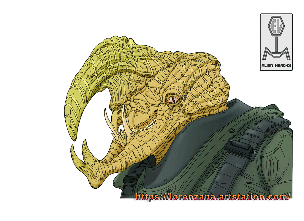 Enrique Lopez Lorenzana Alien Head 01 Diploma, you get a top hat and a sword. enrique lopez lorenzana