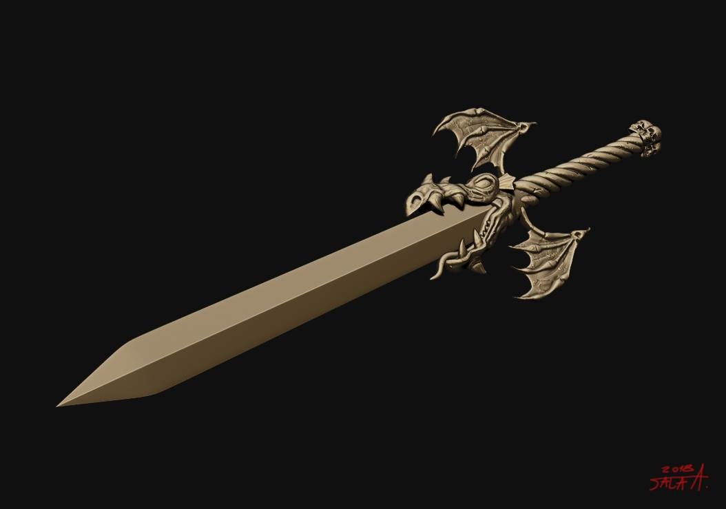 Ambrogio Sala - Alastor Sword and ivory and ebony guns