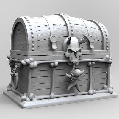 Cursed Chest - High Poly