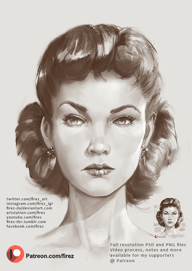 ArtStation - Vivian Leigh study