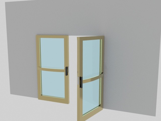 Lobby doors against wall