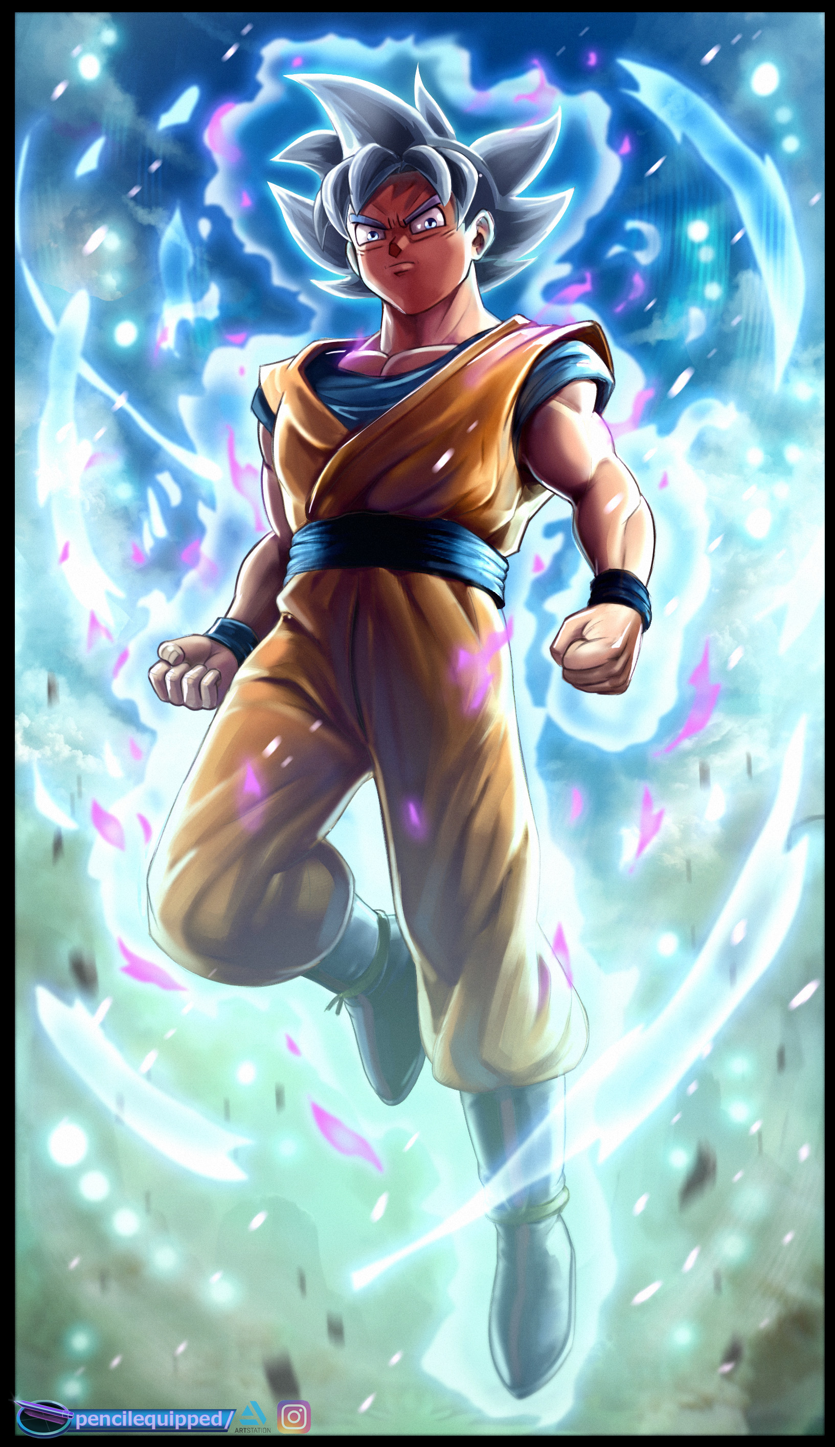 ArtStation - Goku Mastered Ultra Instinct - Dragon Ball Super FanArt, speed  drawing goku ultra instinct 