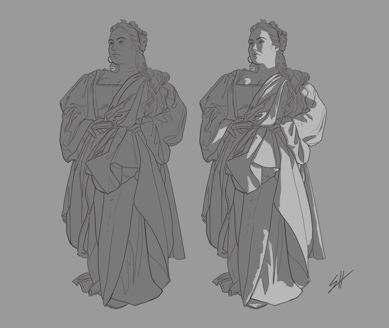 Simplified lighting study.
