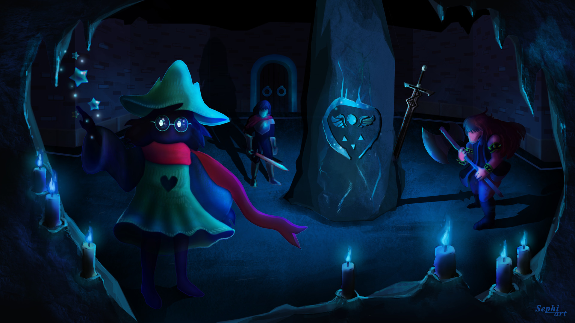 Artstation Kris Susie And Ralsei Deltarune Seph Iriye