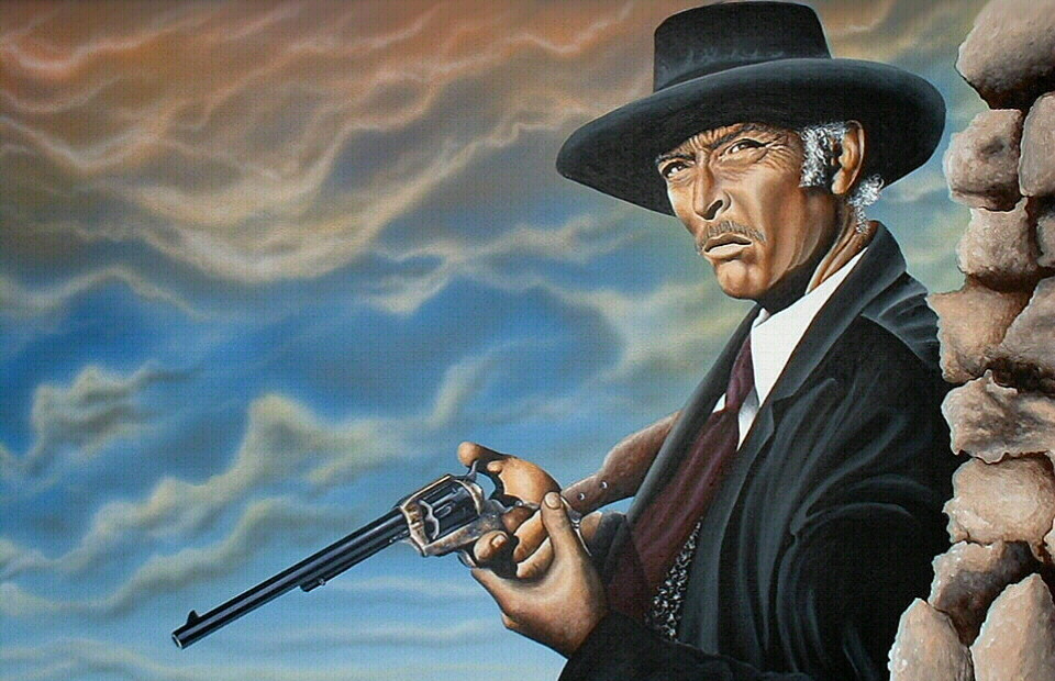 Lee Van Cleef, this was done on a 24 x 36 inches oil painting I lost my mak...