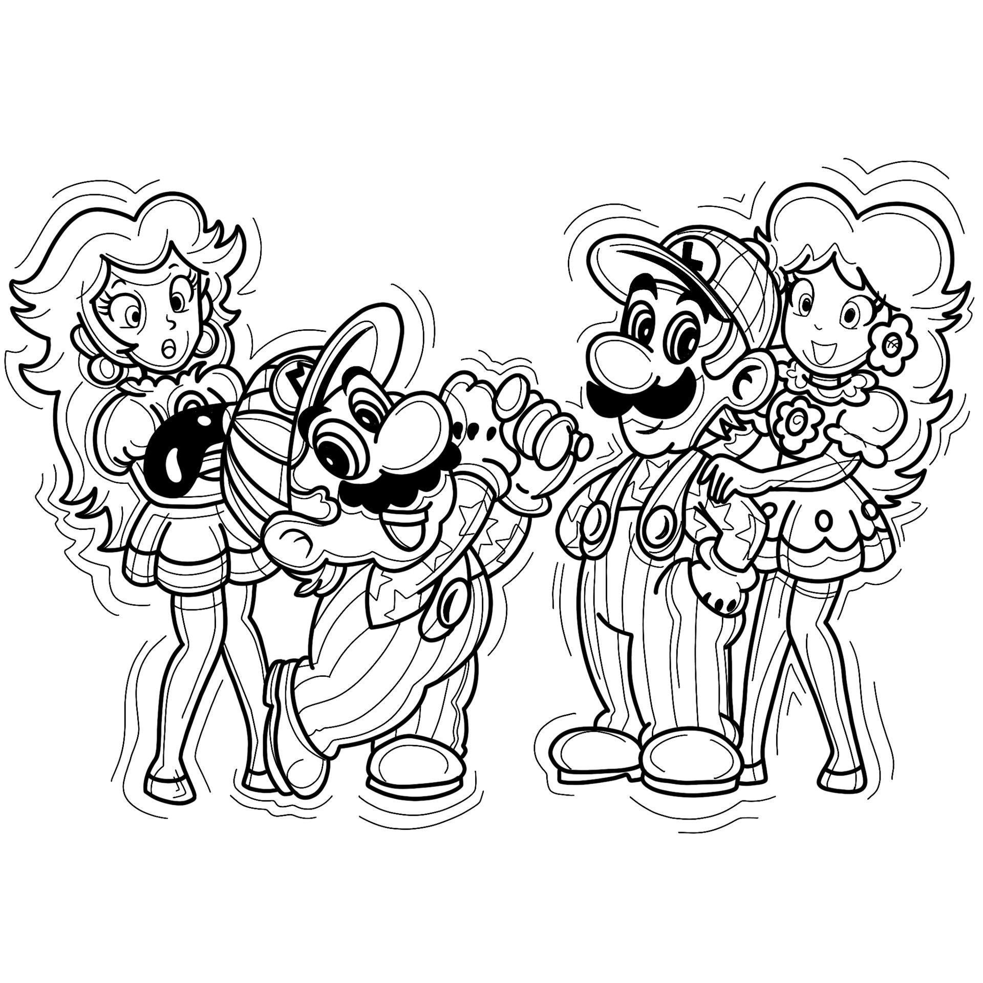 Artstation Popular Game Character Line Art Abby Turner Why can't i stop drawing luigi?! popular game character line art abby