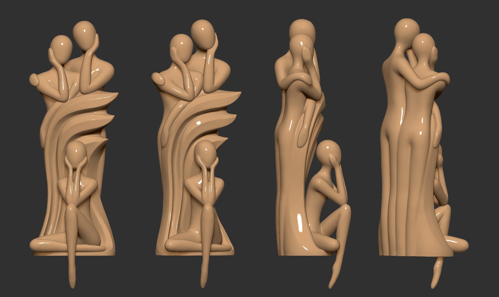 Yulia Oleksyshena Pavlenko 3d Model Of A Modern Sculpture And