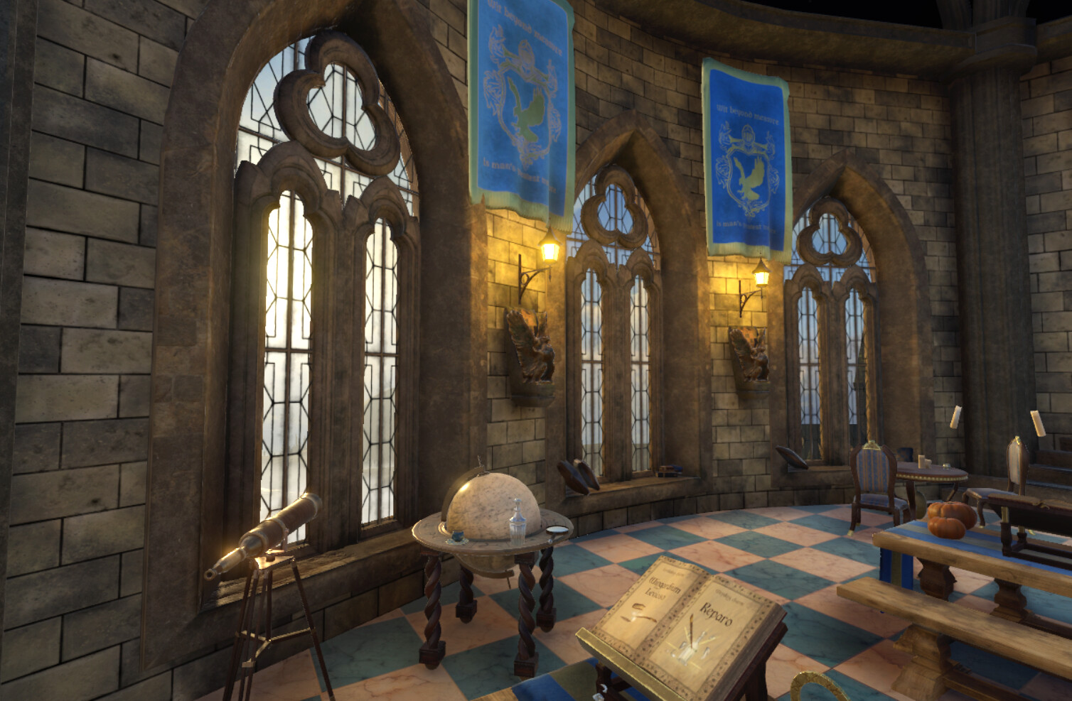 In-game screen capture - gothic windows