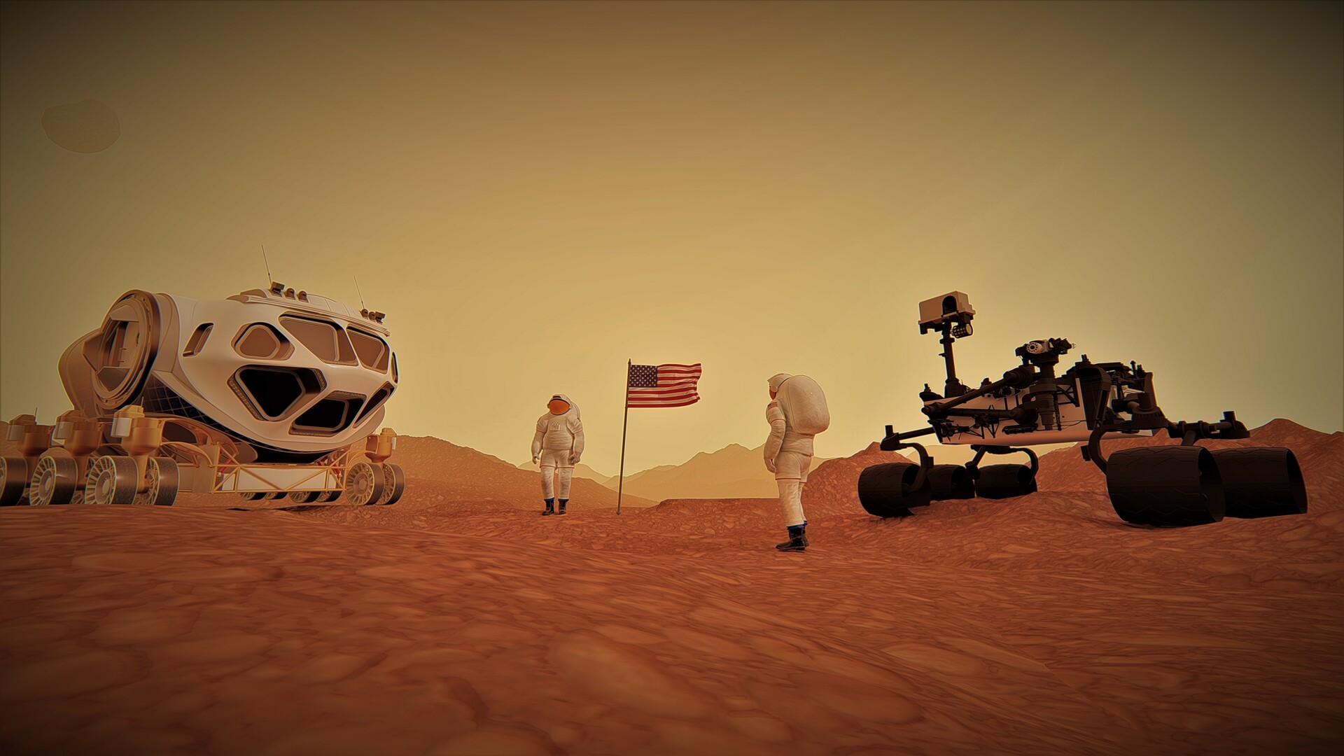 ArtStation First Human Landing on Mars....