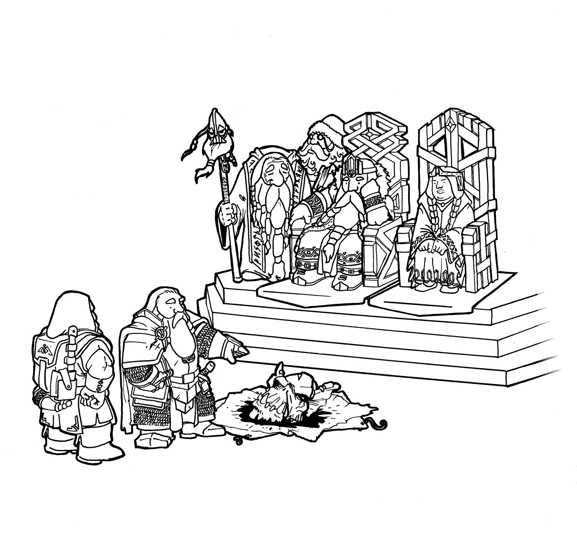 Artstation Nains Feutre Noir Corcel Romain