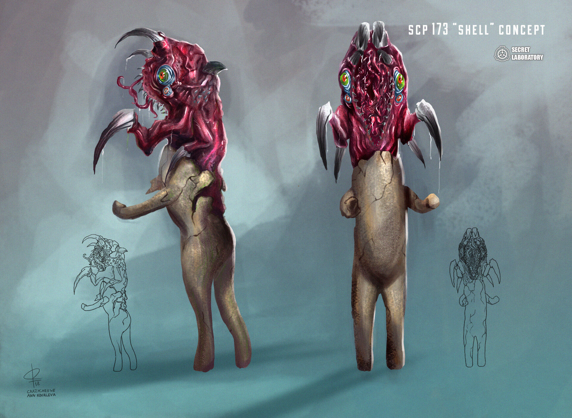 ArtStation - SCP-939 with Ann Koveleva flamecheese's concept art for  College Project