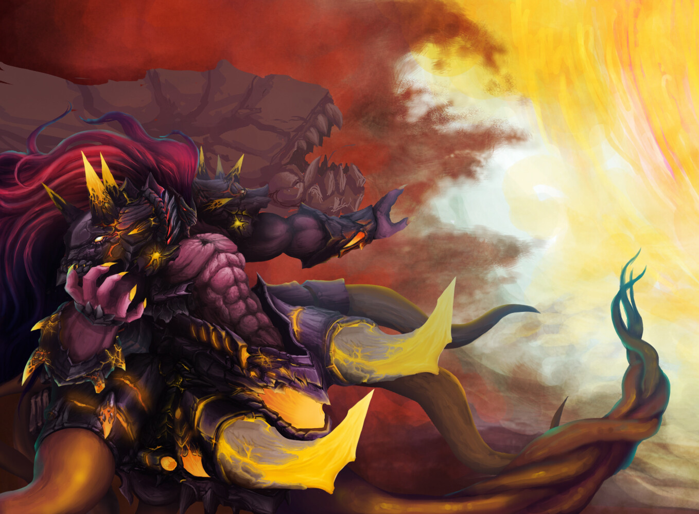 Artstation War Of Heaven Hell Damn Wing