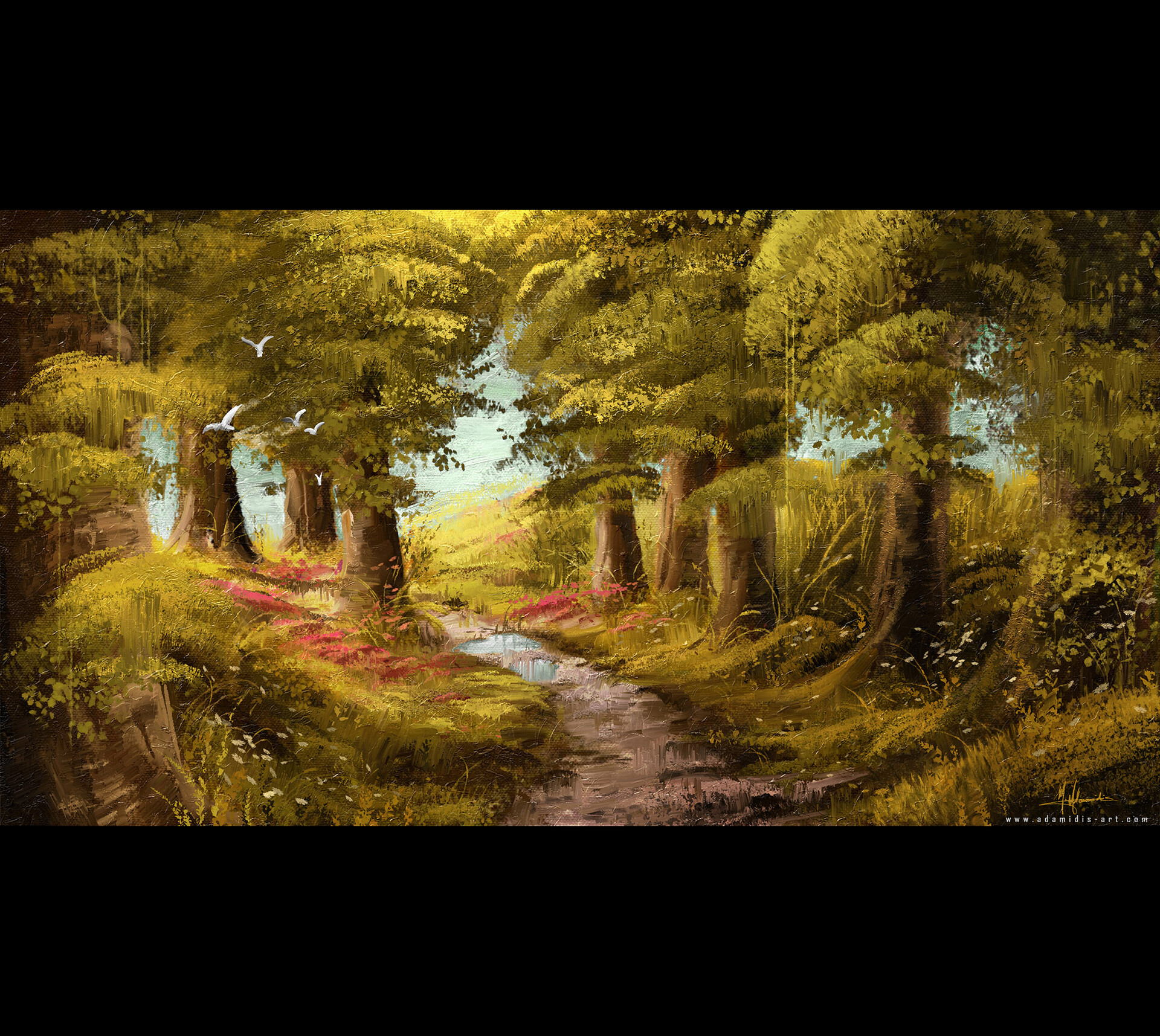 artstation digital art dark forrest