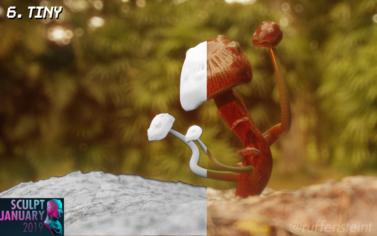 Attempt at a mushroom

Blender Sculpt, octane render.