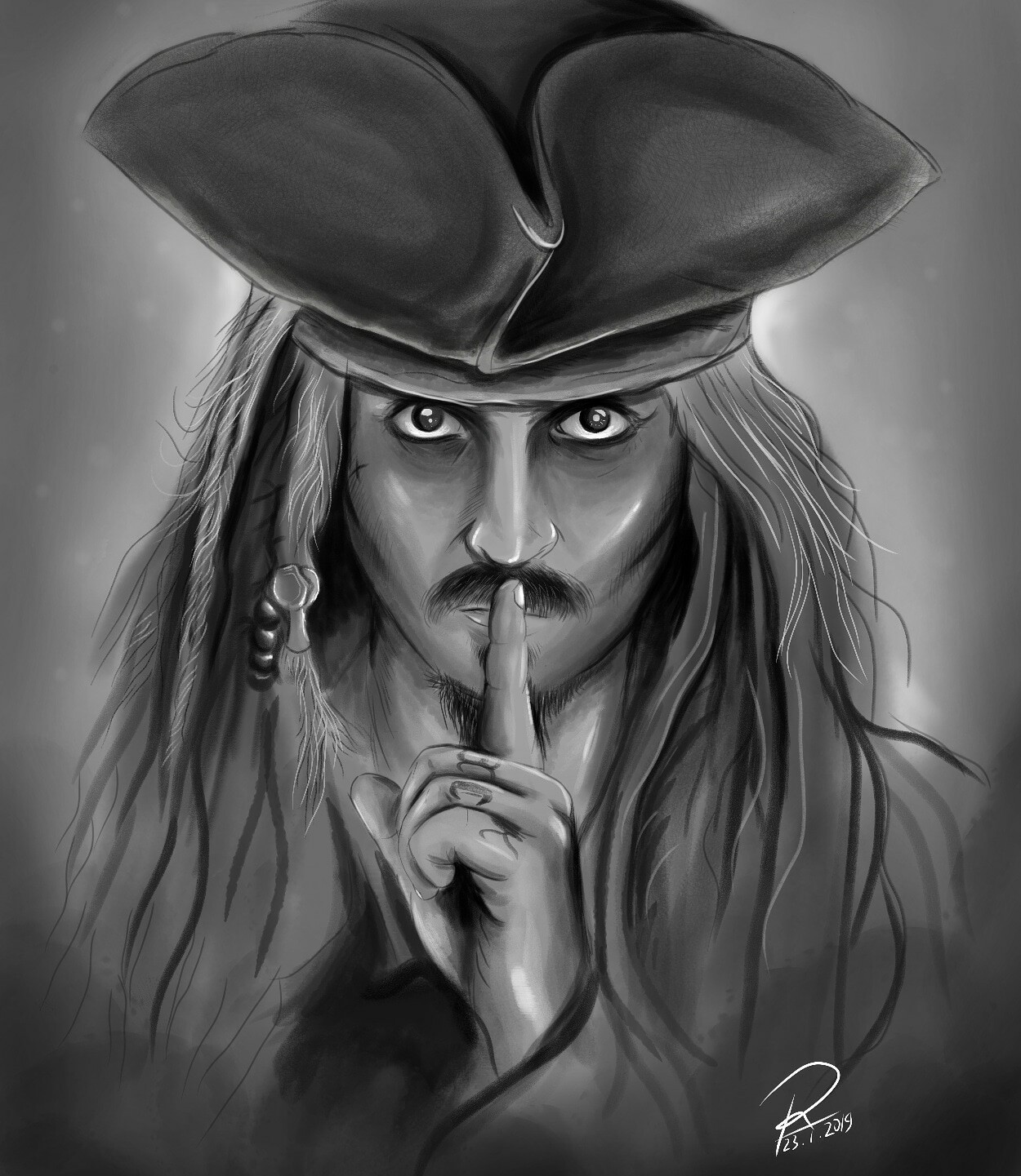 Artstation Potrait Face Jack Sparrow Putra 95