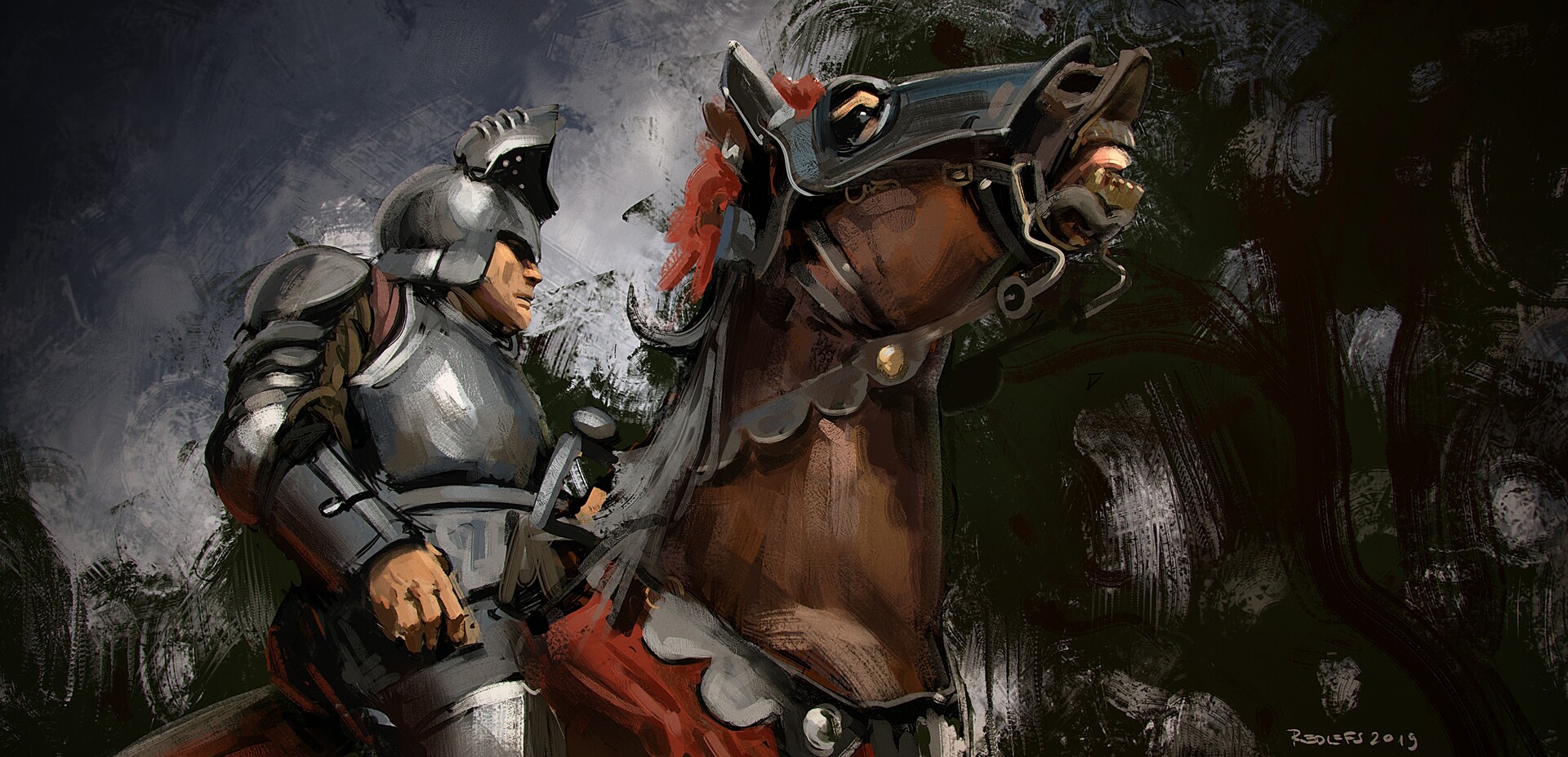 ArtStation - Knight on Horseback