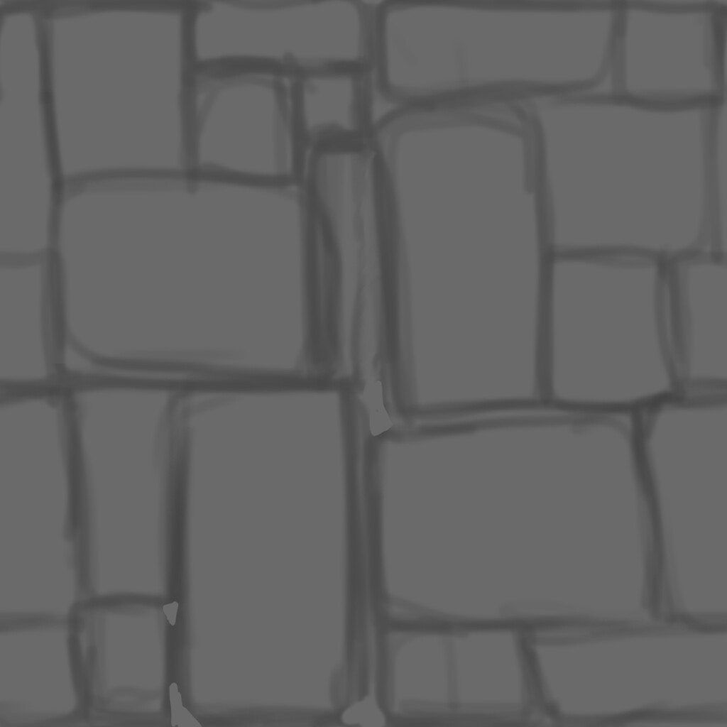 Mariceliz Ortega Tileable HandPainted Stone Wall