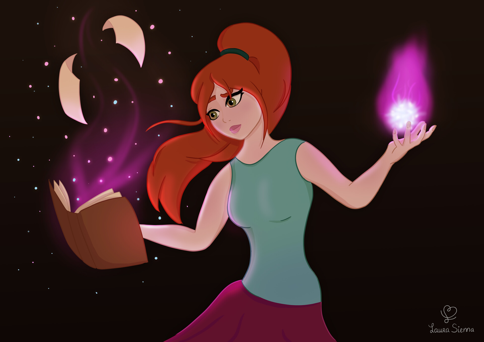 Artstation Self Taught Mage Learning Her Spells Laura Van Helvoort