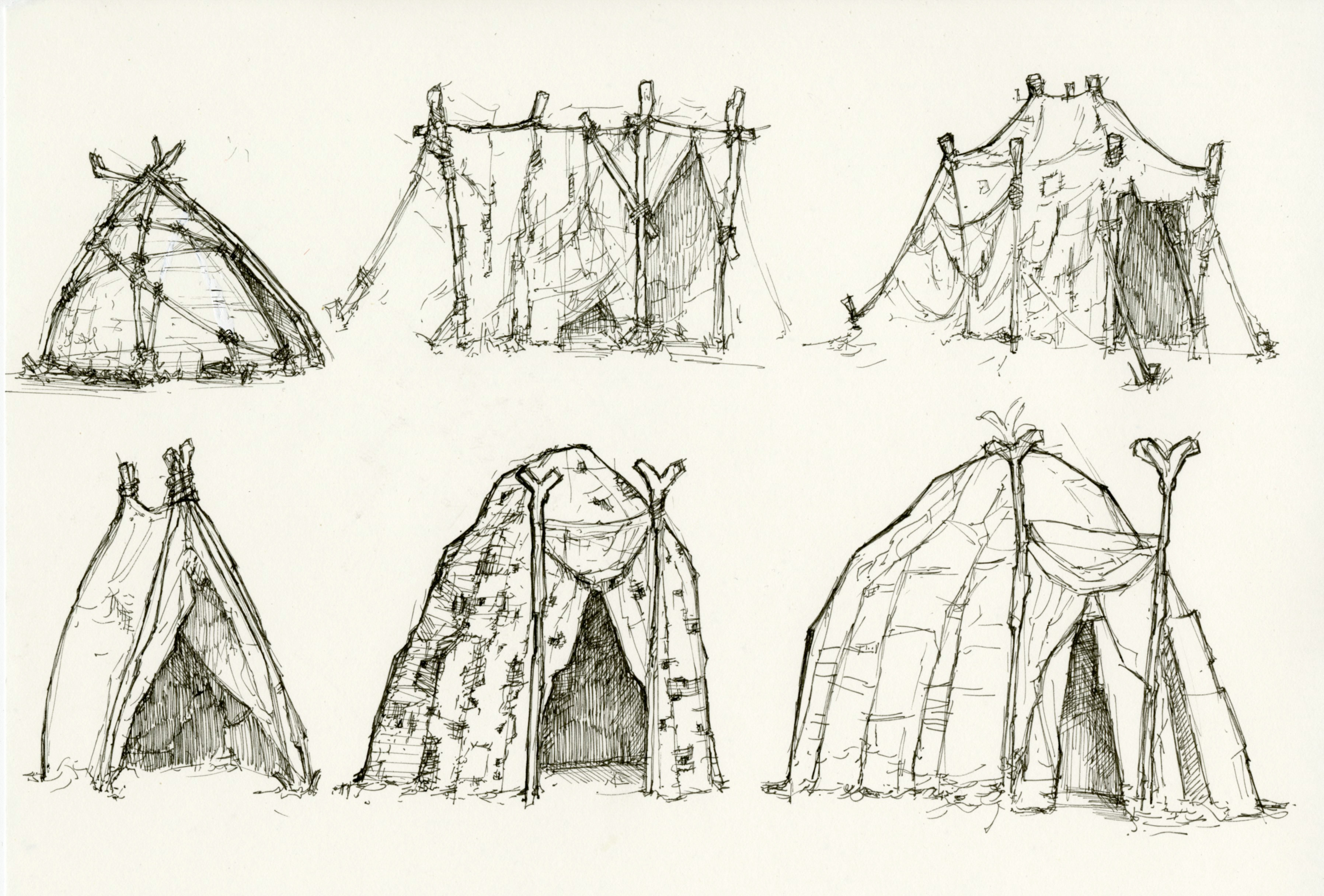 Tent ideations | Pen Sketch