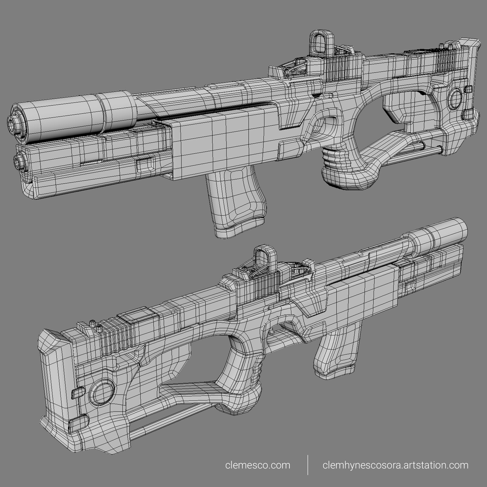 sci-fi gun. weapon for my upcoming character. concept art design.