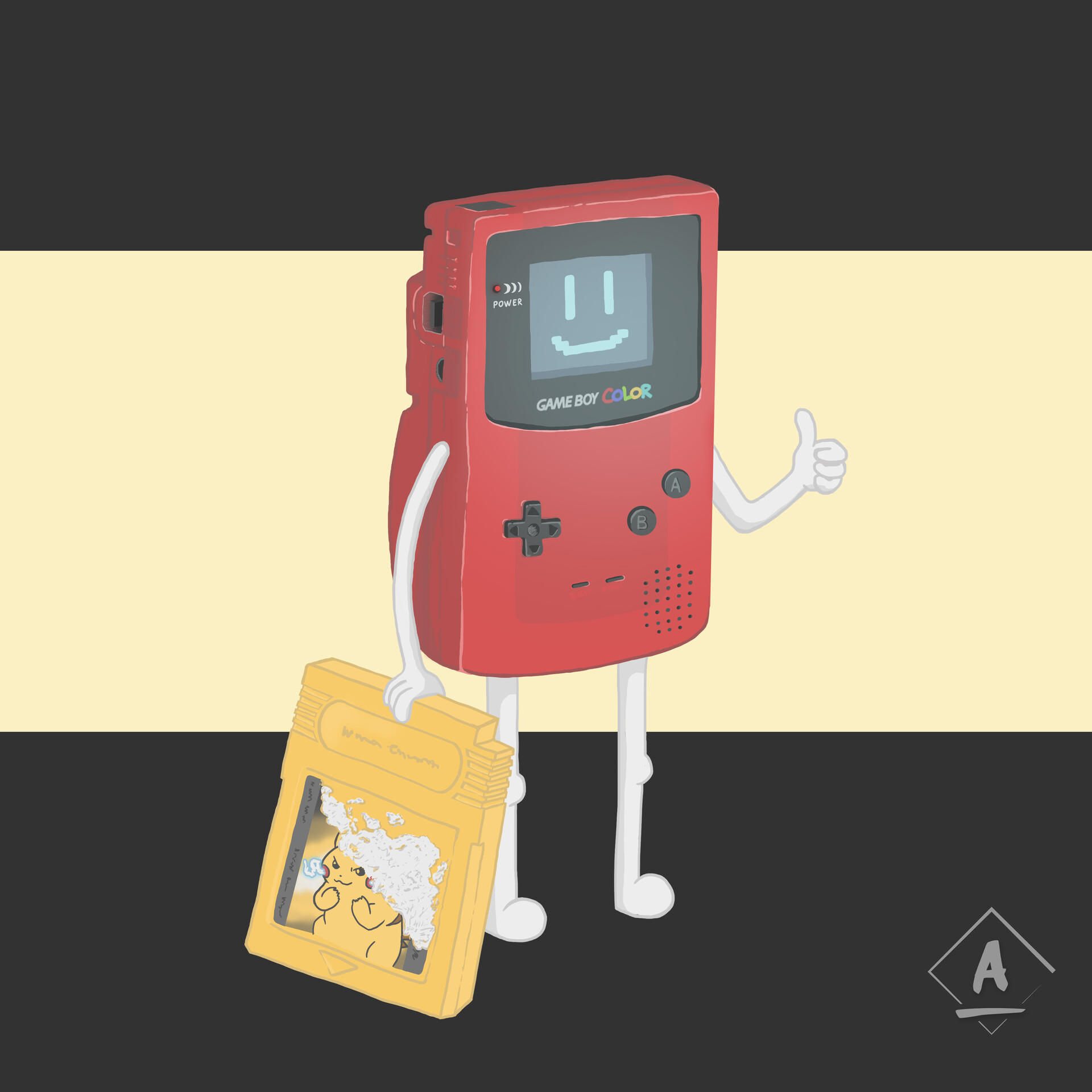 Artstation Gameboy Boy Training Digital Painting Alexandre Martin