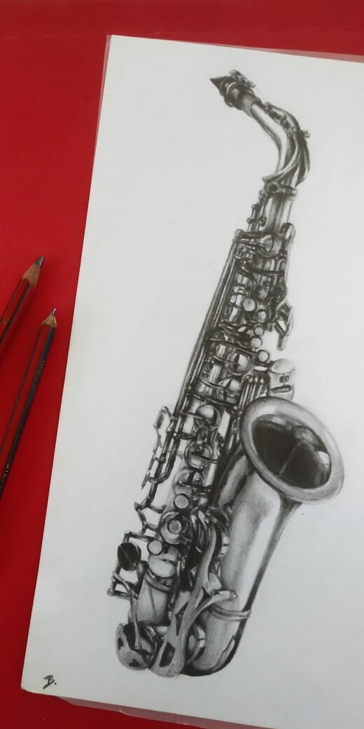 How to Draw a Saxophone 