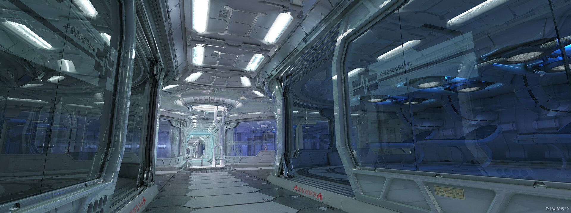 Artstation Spaceship Interior Daniel J Burns