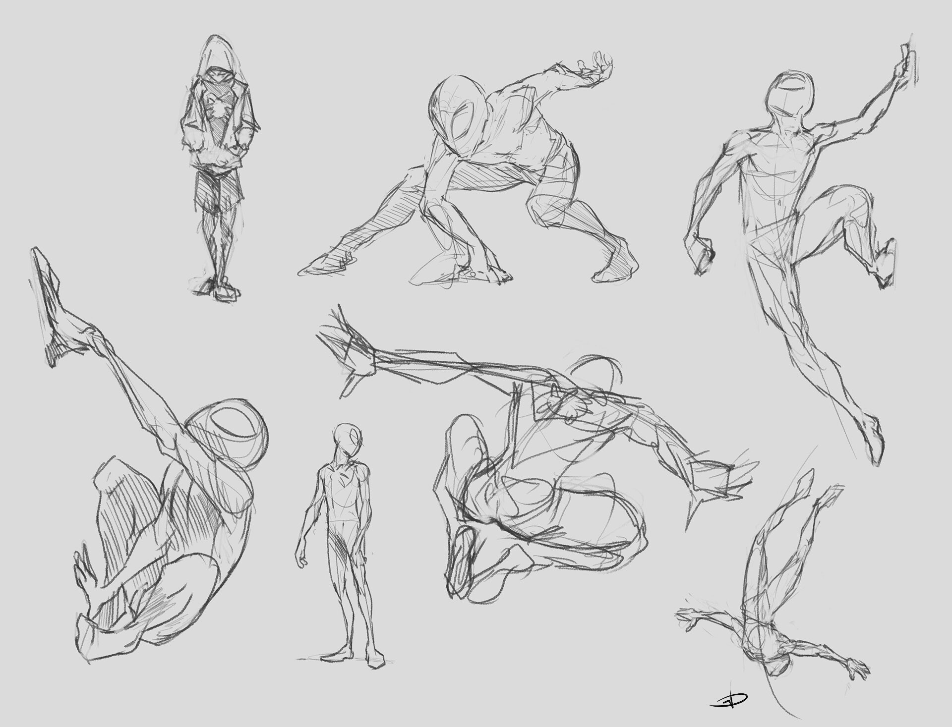 picture Action Spiderman Poses Drawing artstation spidey giuseppe di girolamo