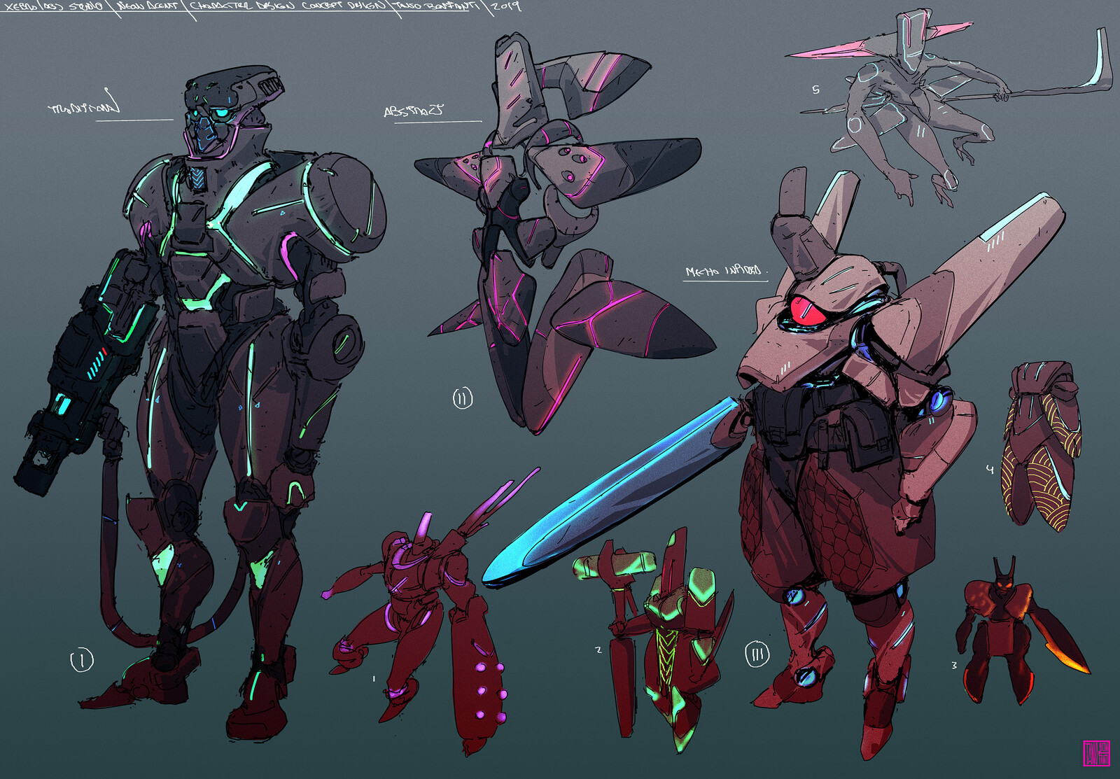 Mecha Character  game design 