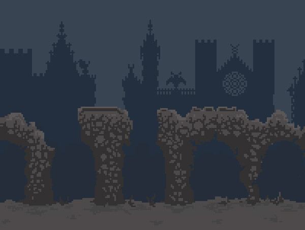 background - ruined arches